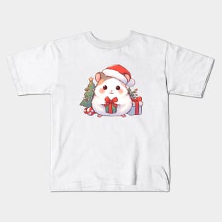 Cute Christmas Hamster Kids T-Shirt